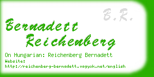 bernadett reichenberg business card